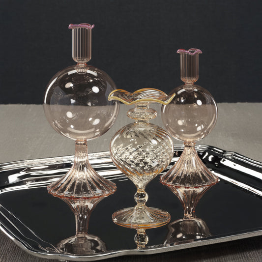 Treviso Glass Vase - Peach - Vases by Carlyle Avenue