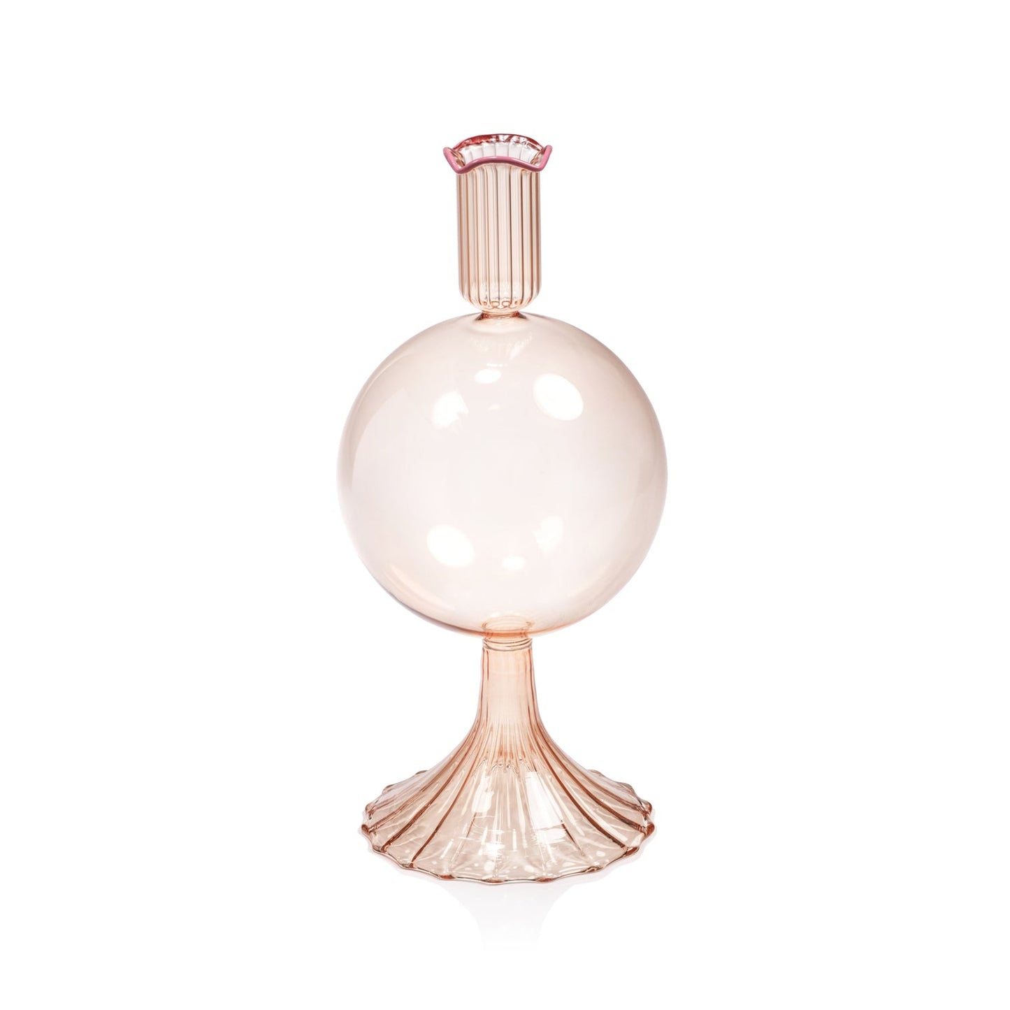 Treviso Glass Vase - Peach - Vases by Carlyle Avenue