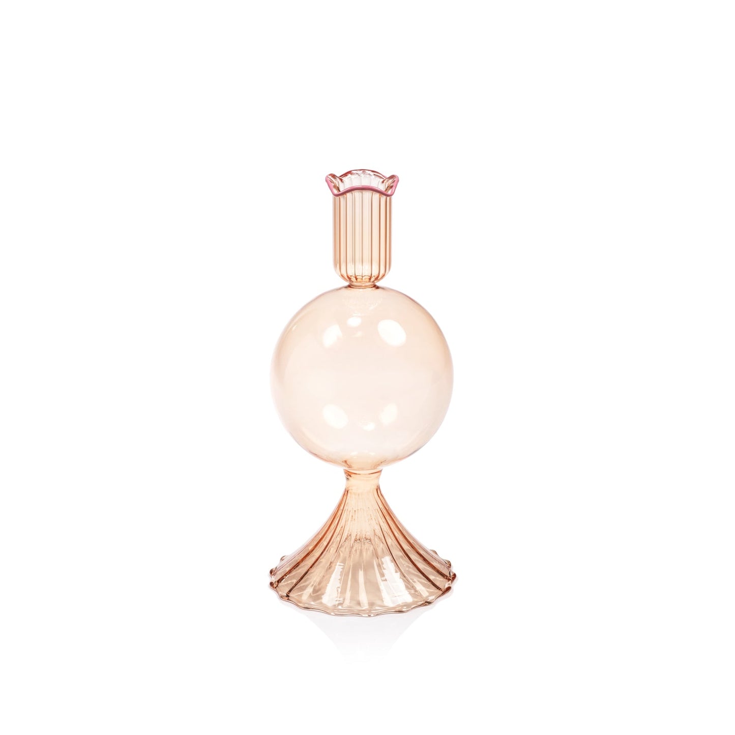 Treviso Glass Vase - Peach - Vases by Carlyle Avenue