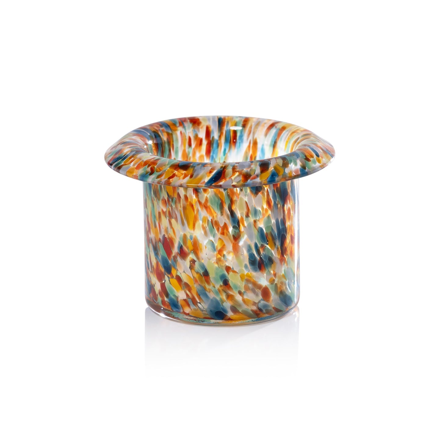 Celia Opal Confetti Glass Multipurpose Candle Holder / Vase