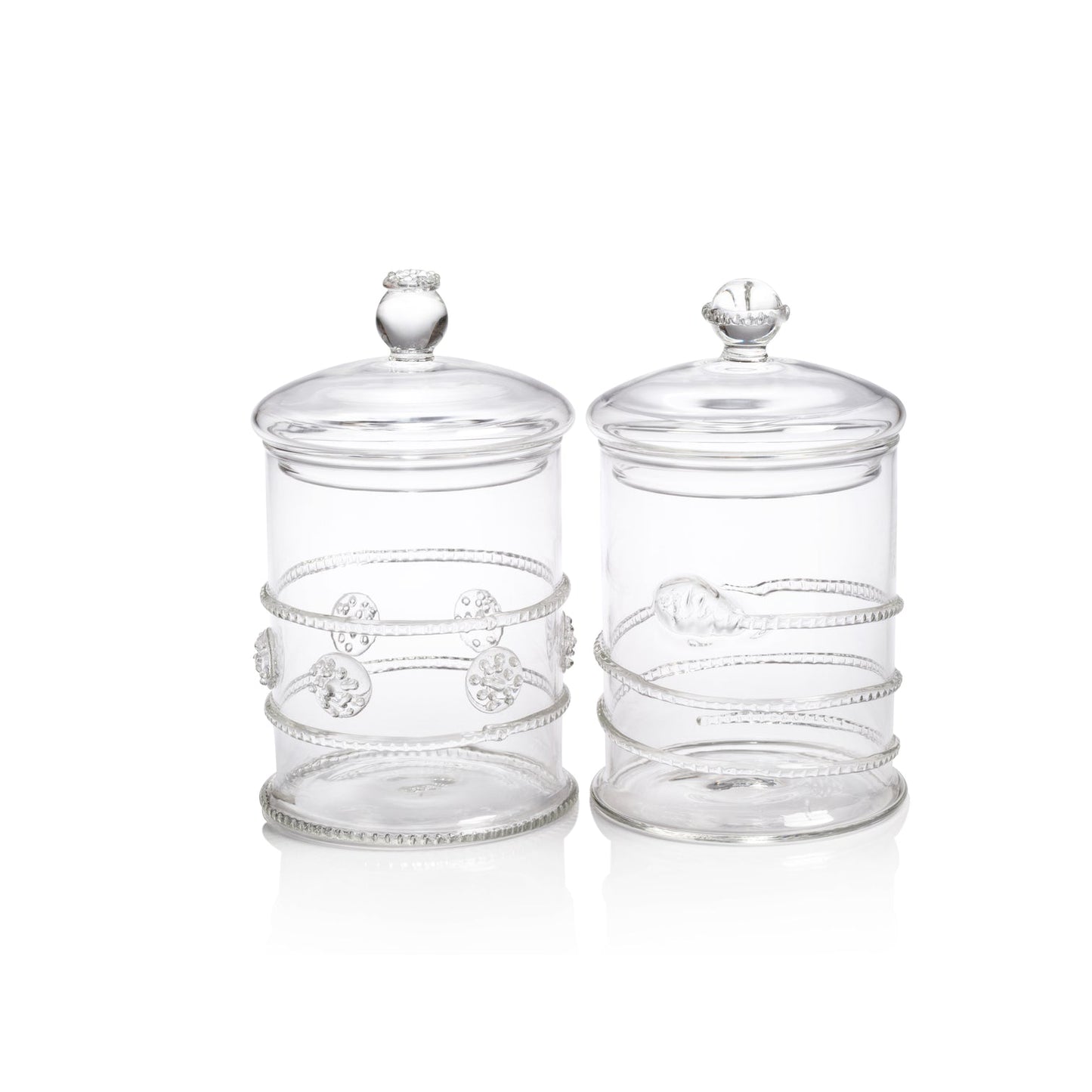Juliet Lidded Glass Jars Set of Two Assorted - Jar by Carlyle Avenue
