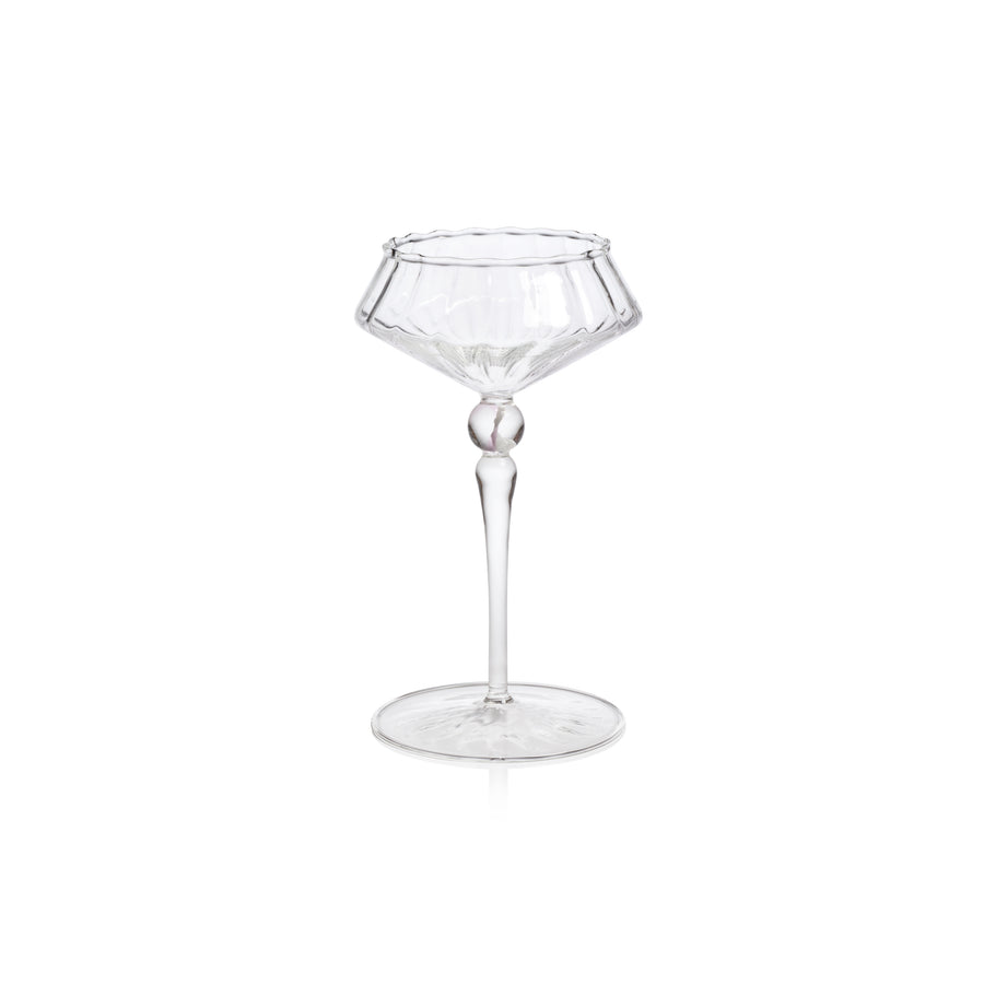 Ondine Fluted Coupe Cocktail Glass - Set of 4 - Drinkware Sets by Carlyle Avenue