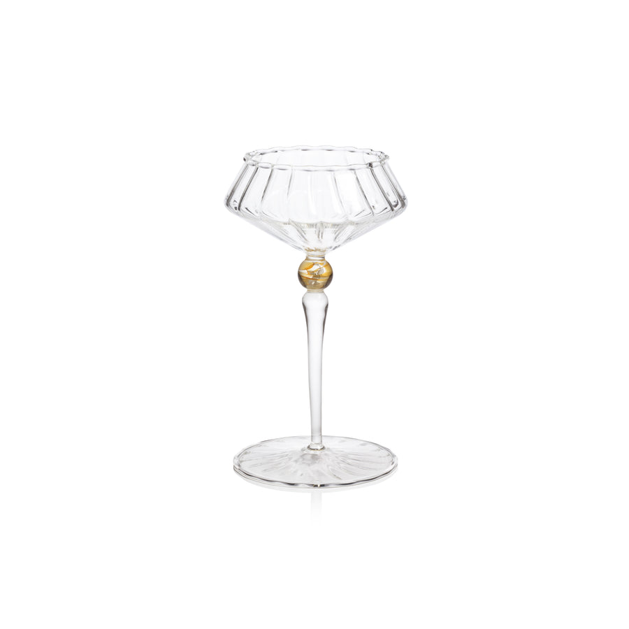 Ondine Fluted Coupe Cocktail Glass - Set of 4 - Drinkware Sets by Carlyle Avenue