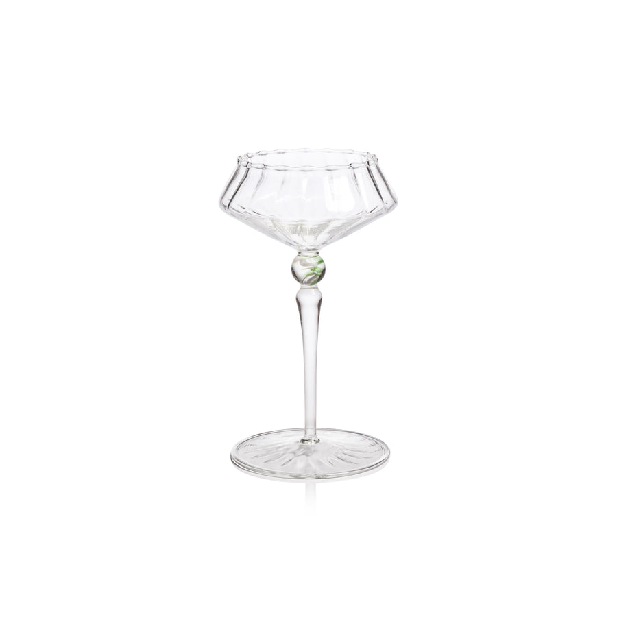 Ondine Fluted Coupe Cocktail Glass - Set of 4 - Drinkware Sets by Carlyle Avenue