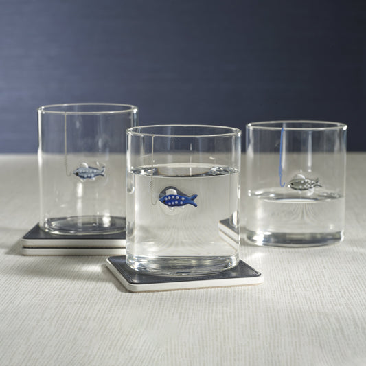Tidal Sip Glass Tumbler - Set of 3 Assorted - Drinkware Sets by Carlyle Avenue