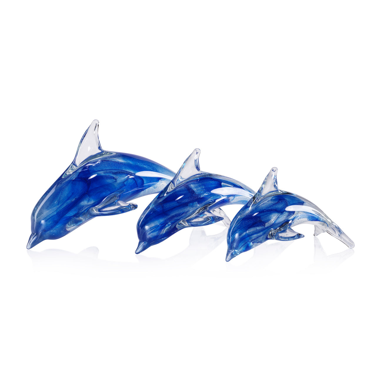 Blue Decorative Glass Dolphin - Decorative Accessories by Carlyle Avenue