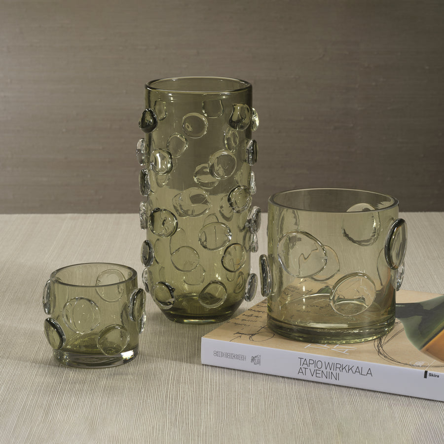 Celeste Vase/Hurricane Collection - Green - Decorative Accessories by Carlyle Avenue
