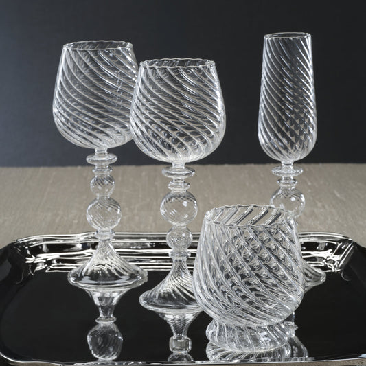 Rialto Twisted Optic Glassware - Drinkware Sets by Carlyle Avenue