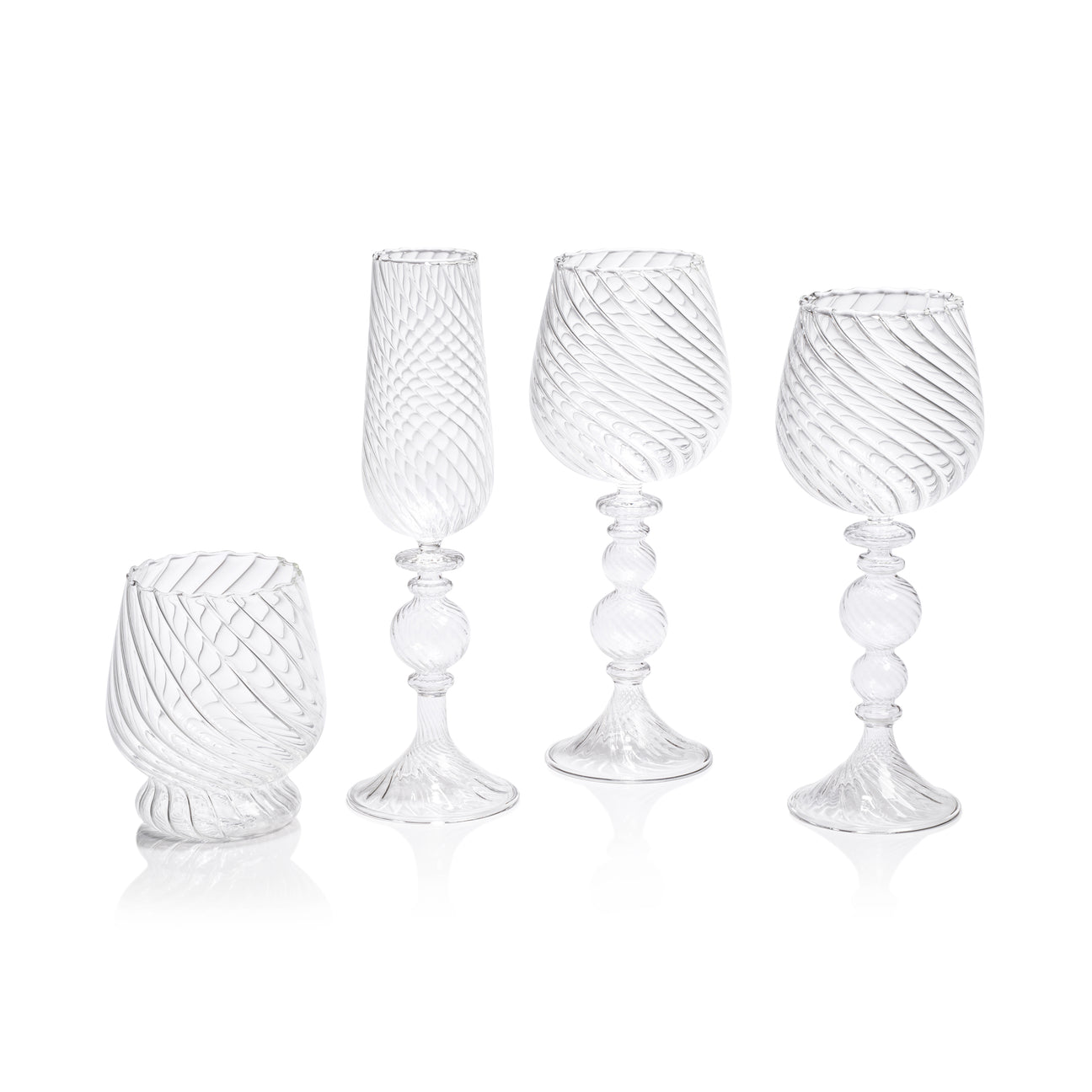 Rialto Twisted Optic Glassware - Drinkware Sets by Carlyle Avenue