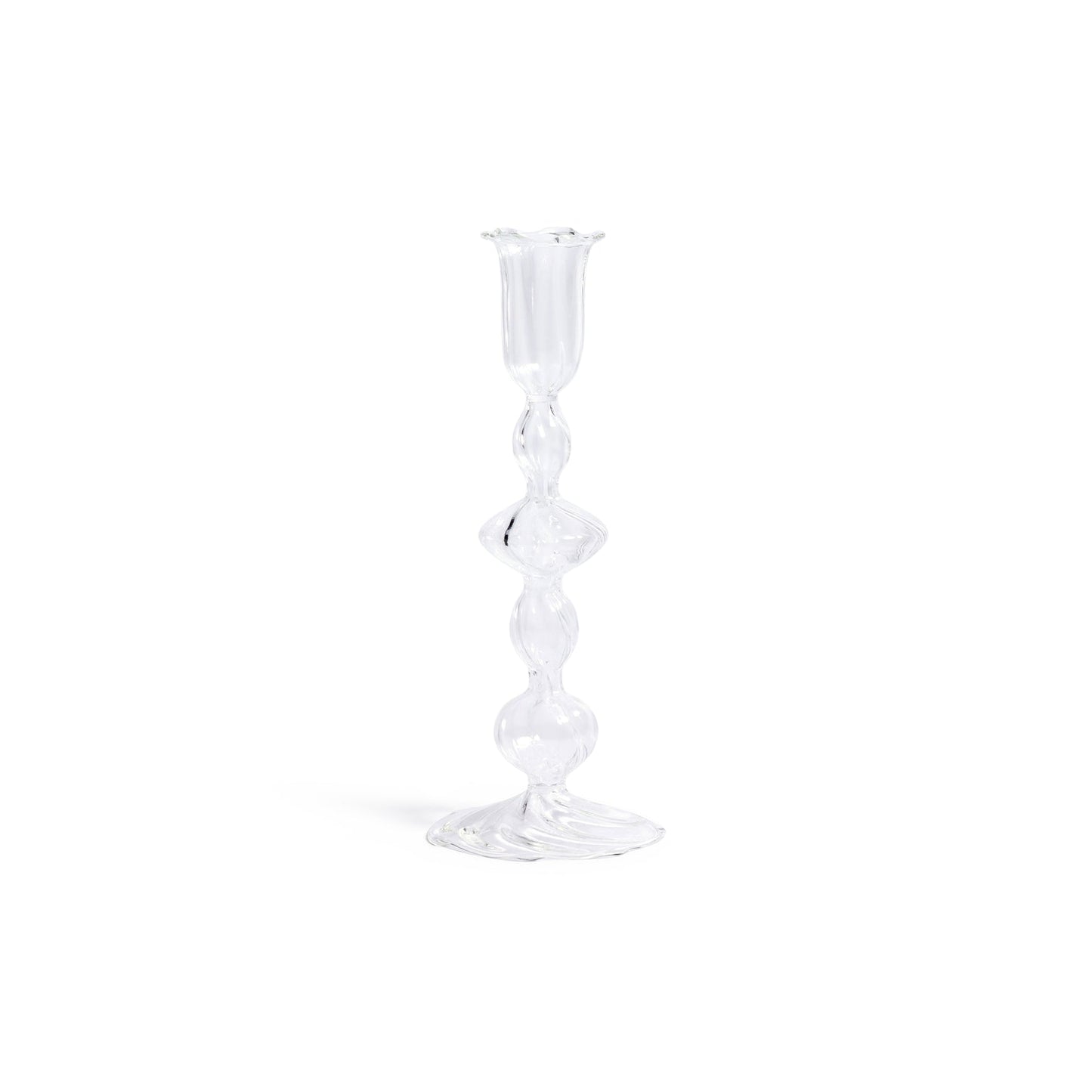 Marais Blown Glass Candle Holder - Clear