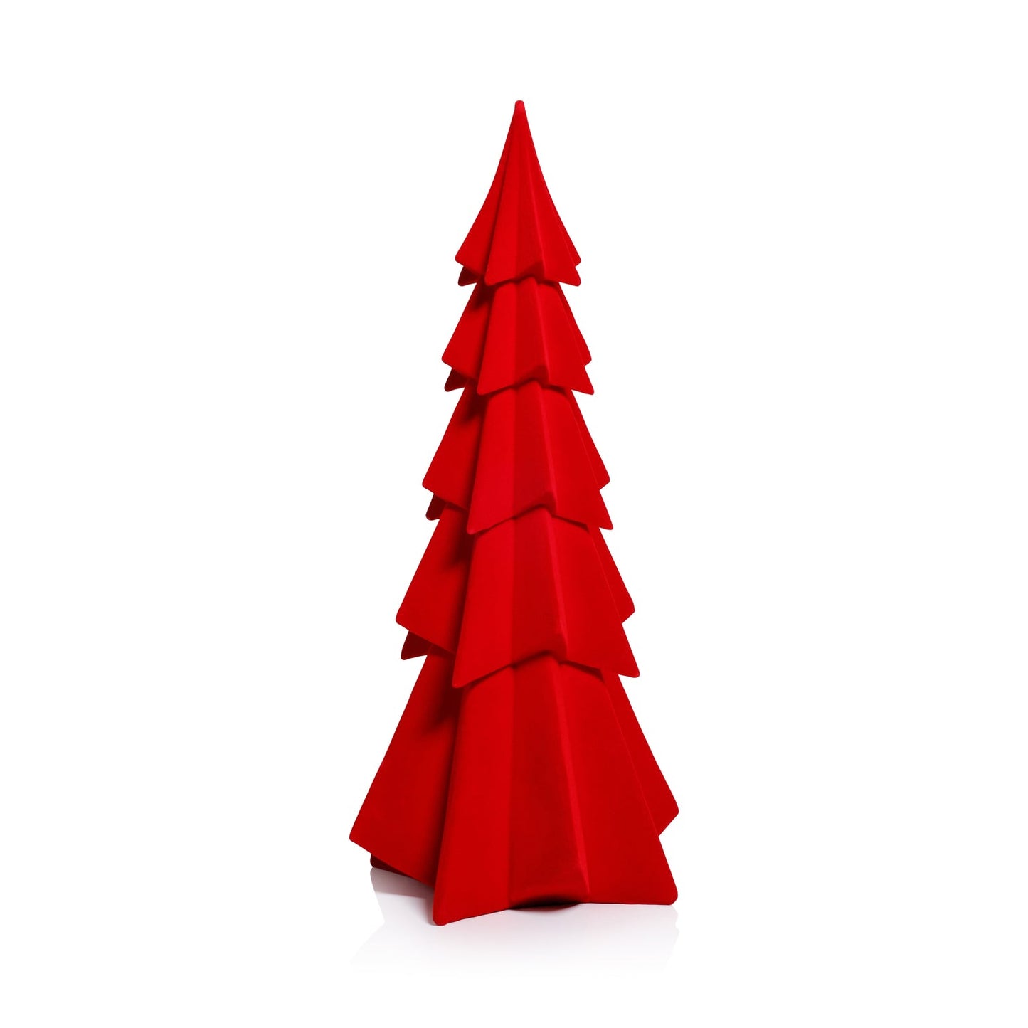 Flocked Decorative Tree - Red