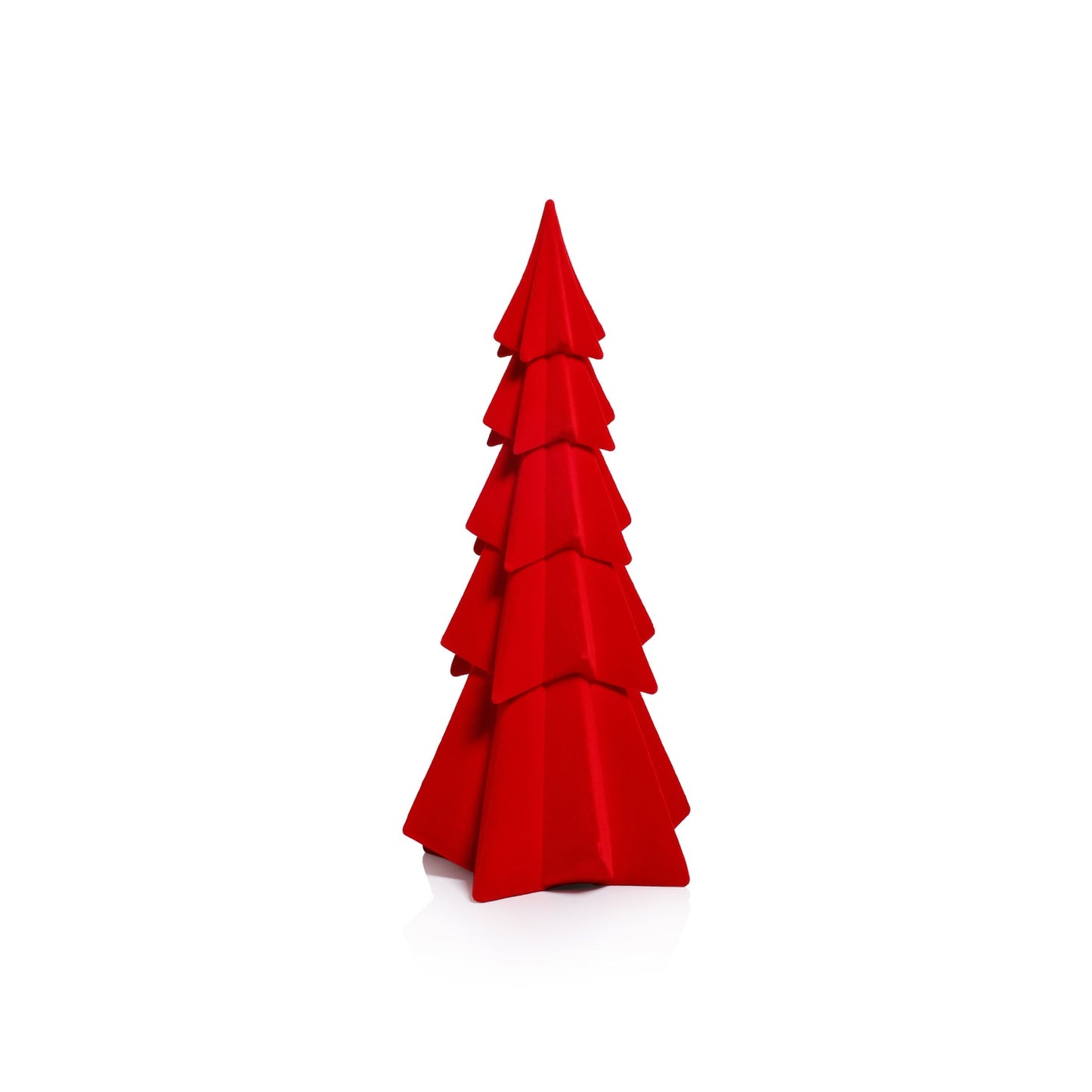 Flocked Decorative Tree - Red