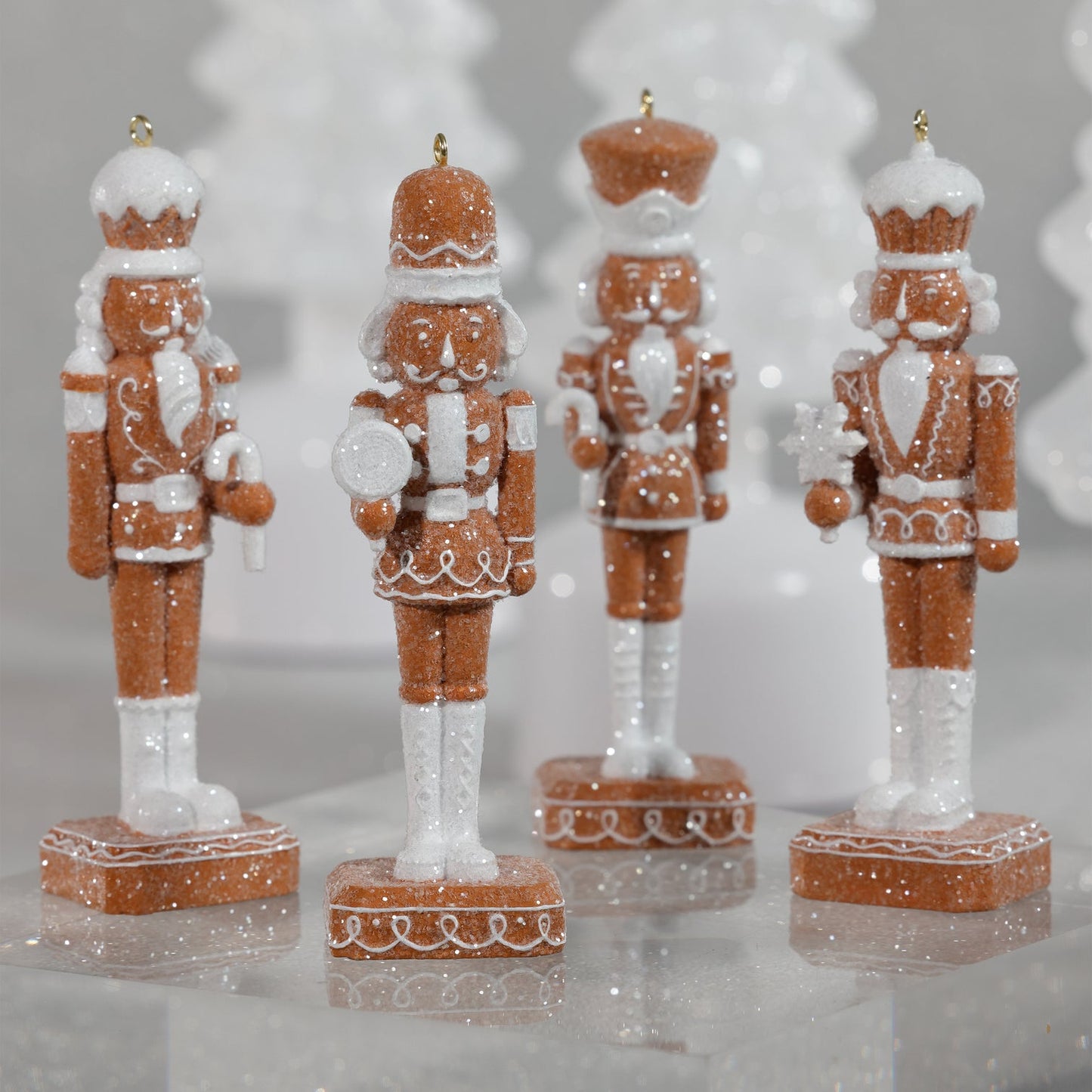 Gingerbread Soldier Ornament - Set of 4 Assorted
