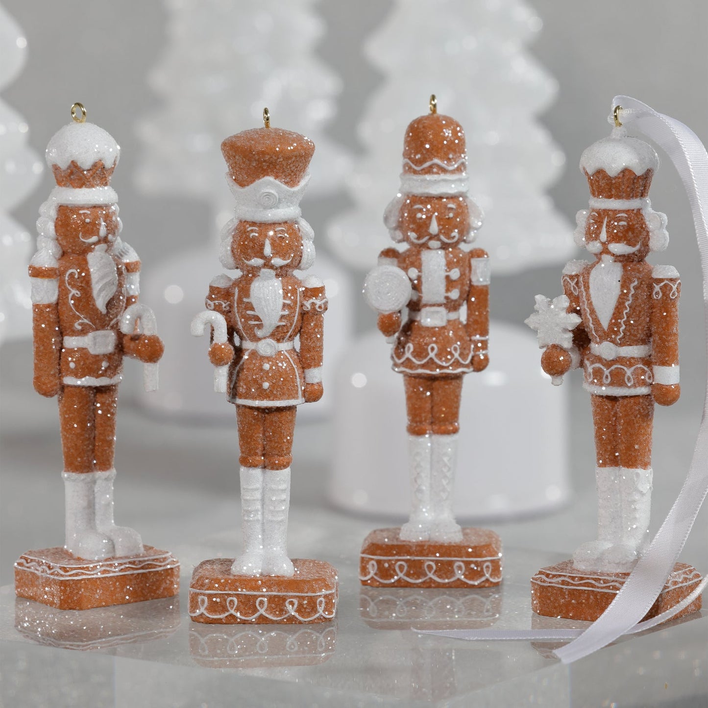 Gingerbread Soldier Ornament - Set of 4 Assorted