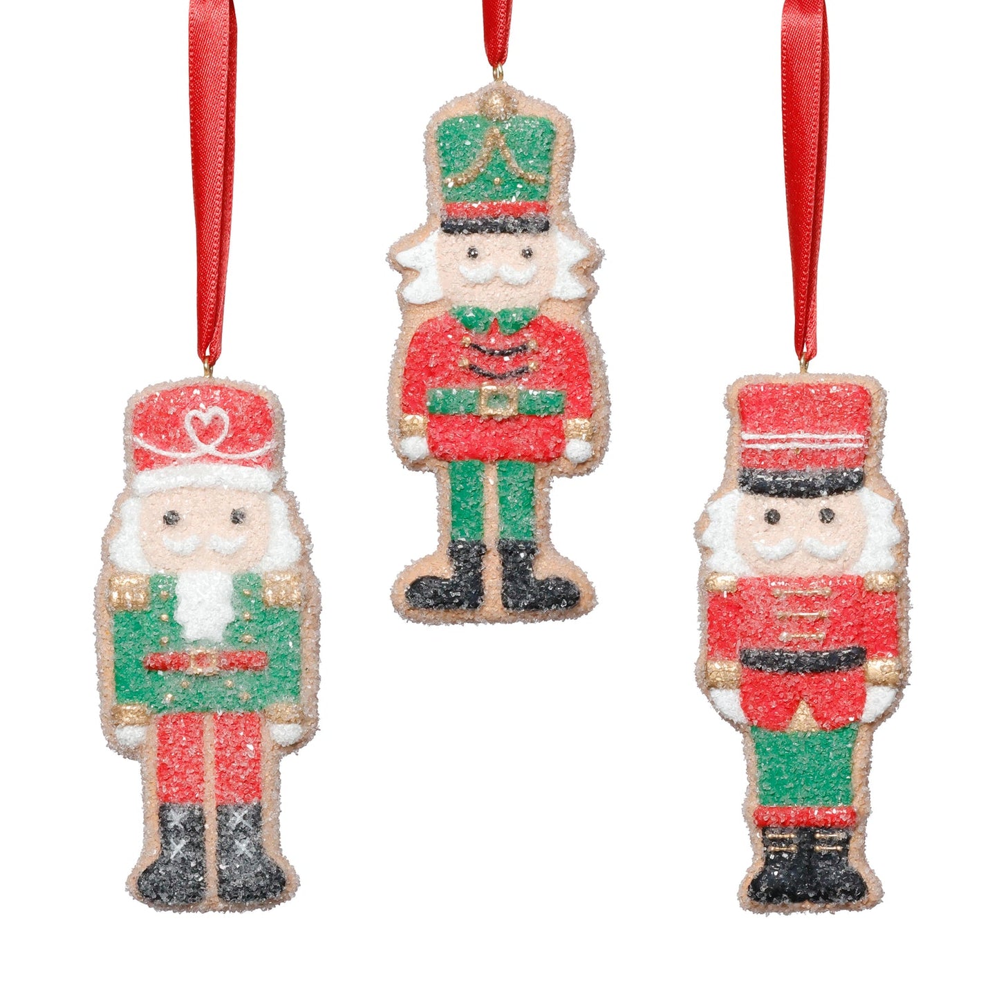 Cookie Soldier Ornaments - Set of 3 Assorted