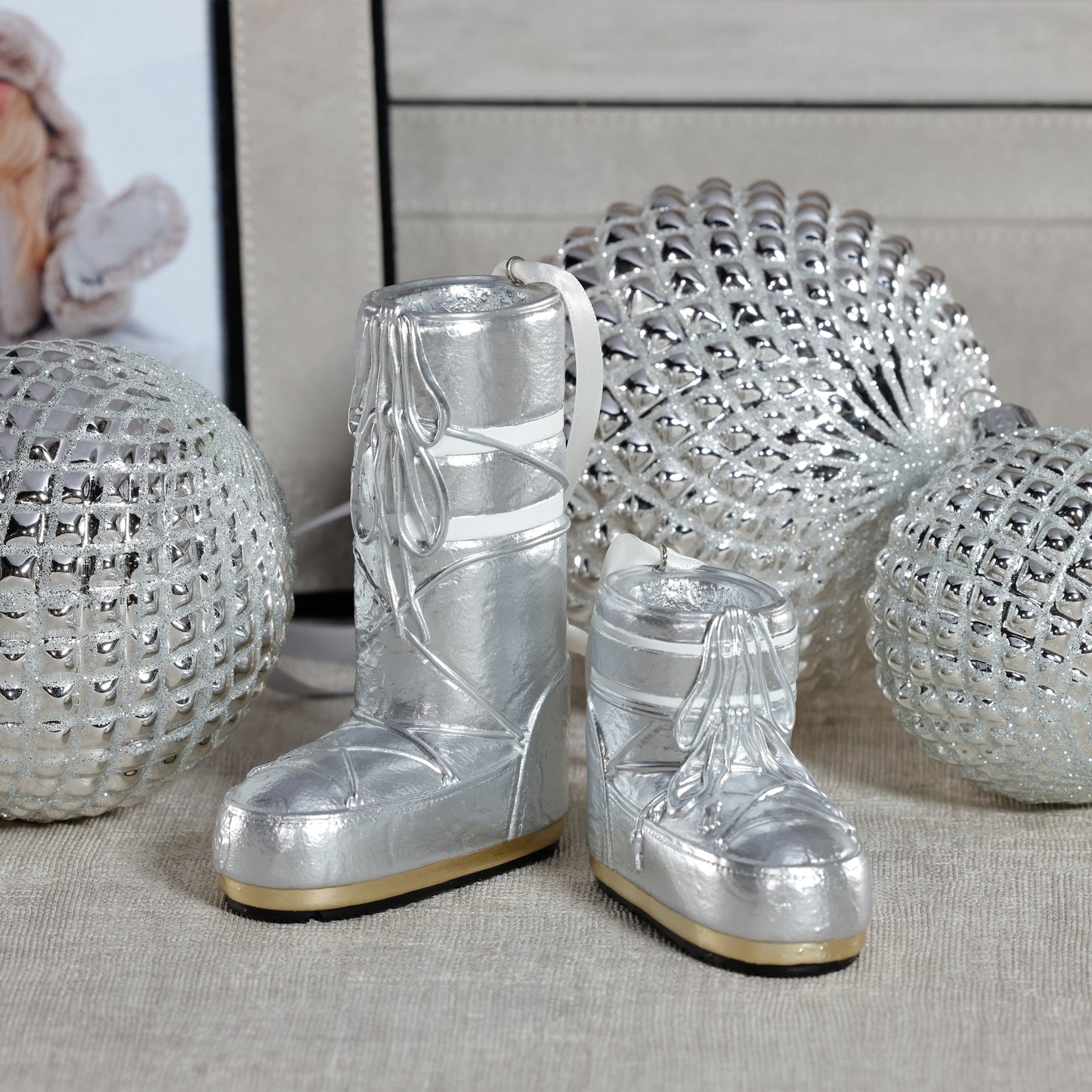 Après Ski Boots - Silver - Set of 2 Assorted