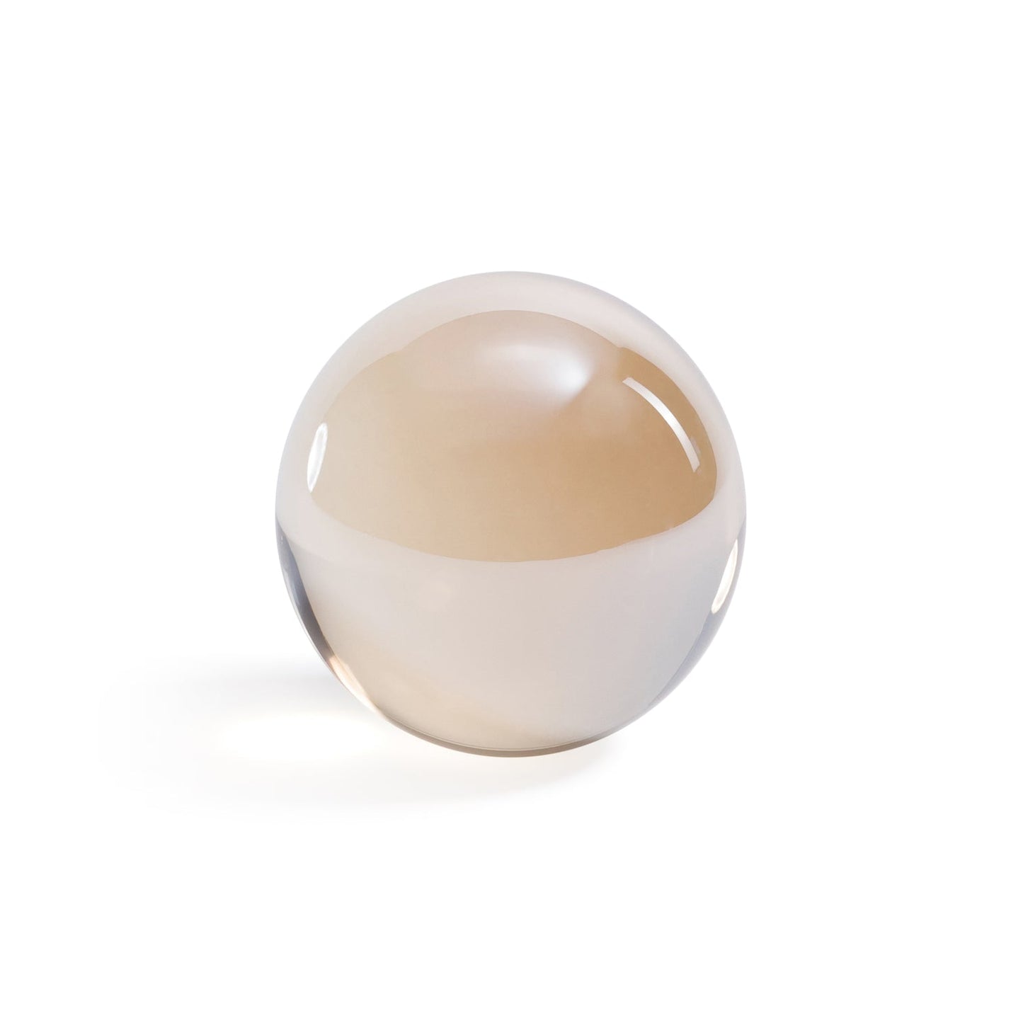 Crystal Glass Ball - Amber - Decorative Accessories by Carlyle Avenue