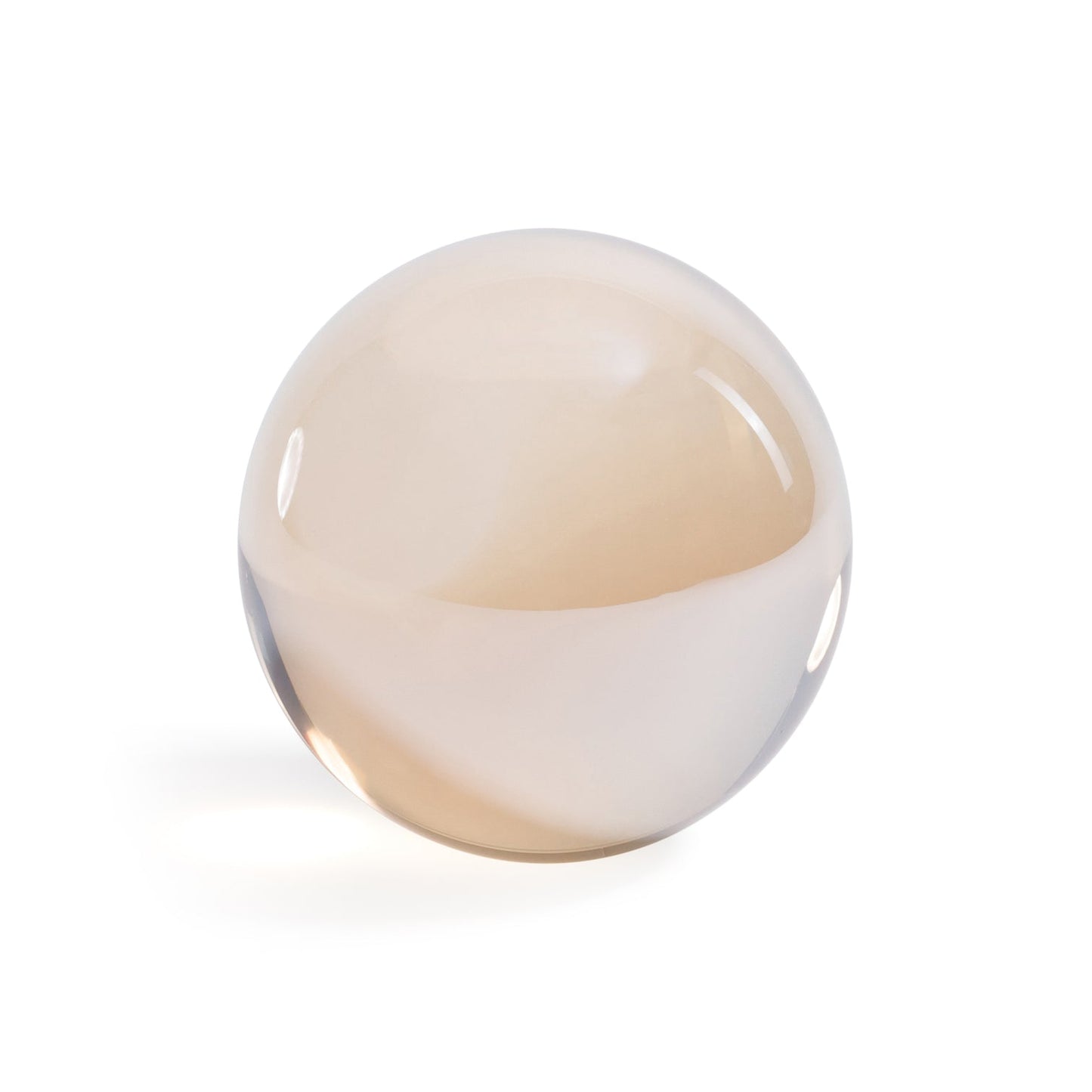 Crystal Glass Ball - Amber - Decorative Accessories by Carlyle Avenue