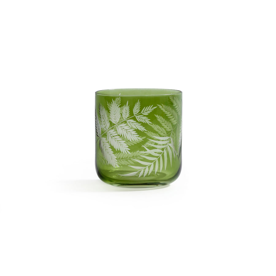 Fern Leaf Rocks Glass - Set of 6