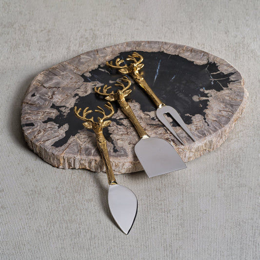 Petrified Wood Cheese Board - Organic Shape - Serveware by Carlyle Avenue