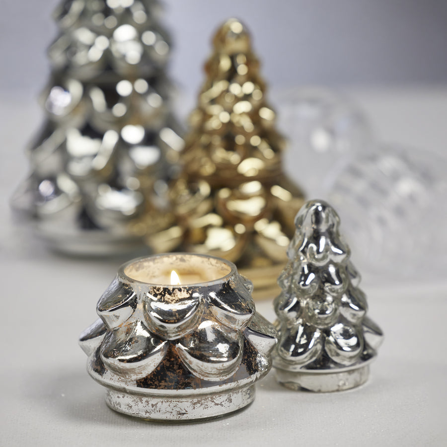 Glass Tree Scented Candle - Silver - Home Fragrance by Carlyle Avenue