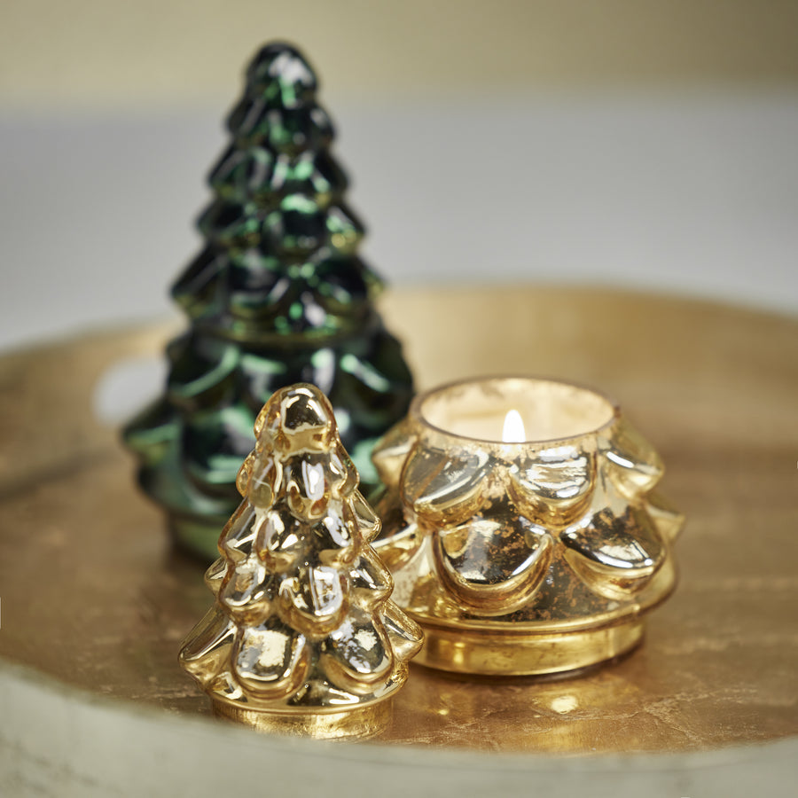 Glass Tree Scented Candle - Gold - Home Fragrance by Carlyle Avenue