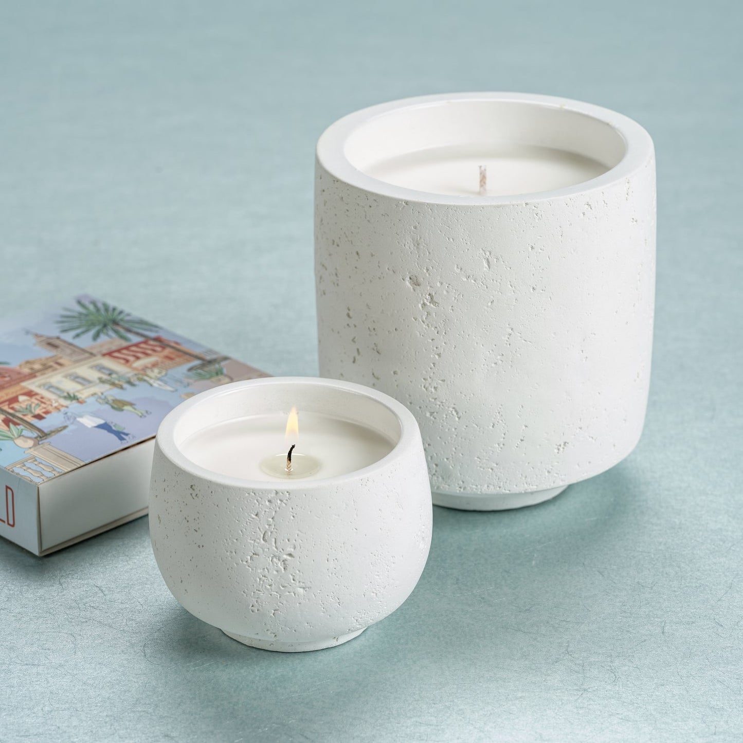 Côte d'Azur White Concrete Scented Candle - Candles by Carlyle Avenue