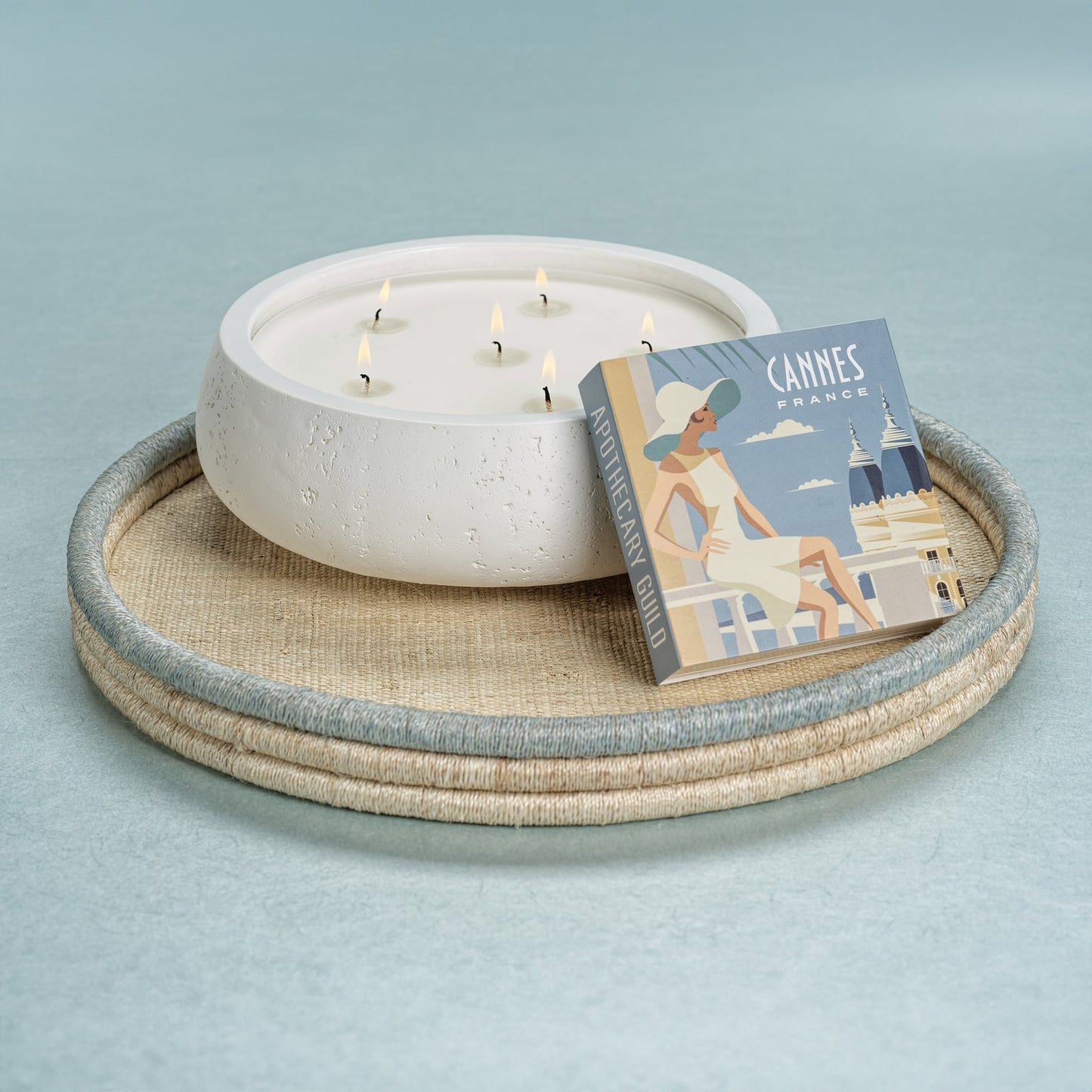 Côte d'Azur White Concrete Scented Candle - Candles by Carlyle Avenue
