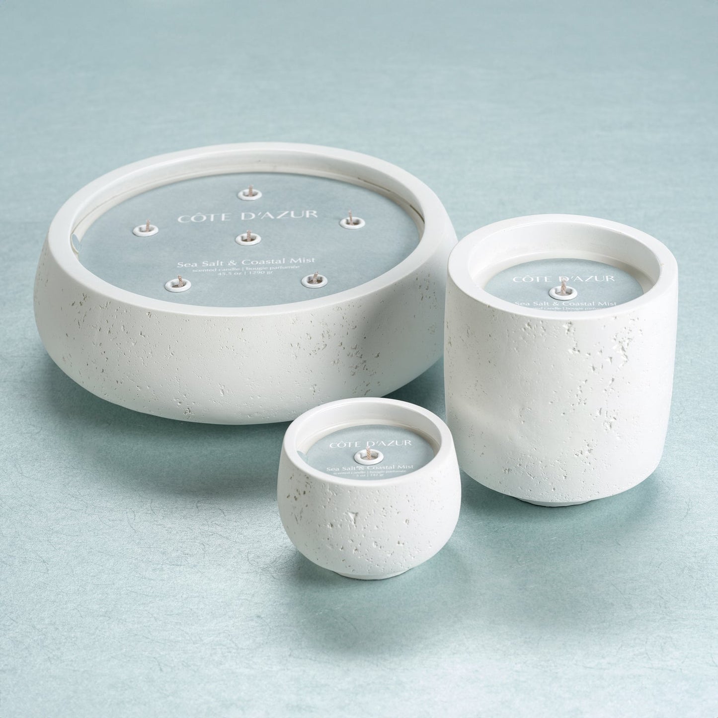Côte d'Azur White Concrete Scented Candle - Candles by Carlyle Avenue