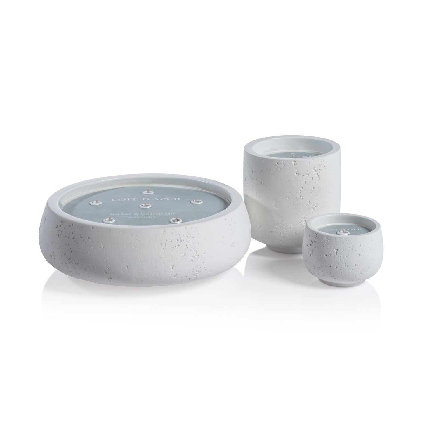 Côte d'Azur White Concrete Scented Candle - Candles by Carlyle Avenue