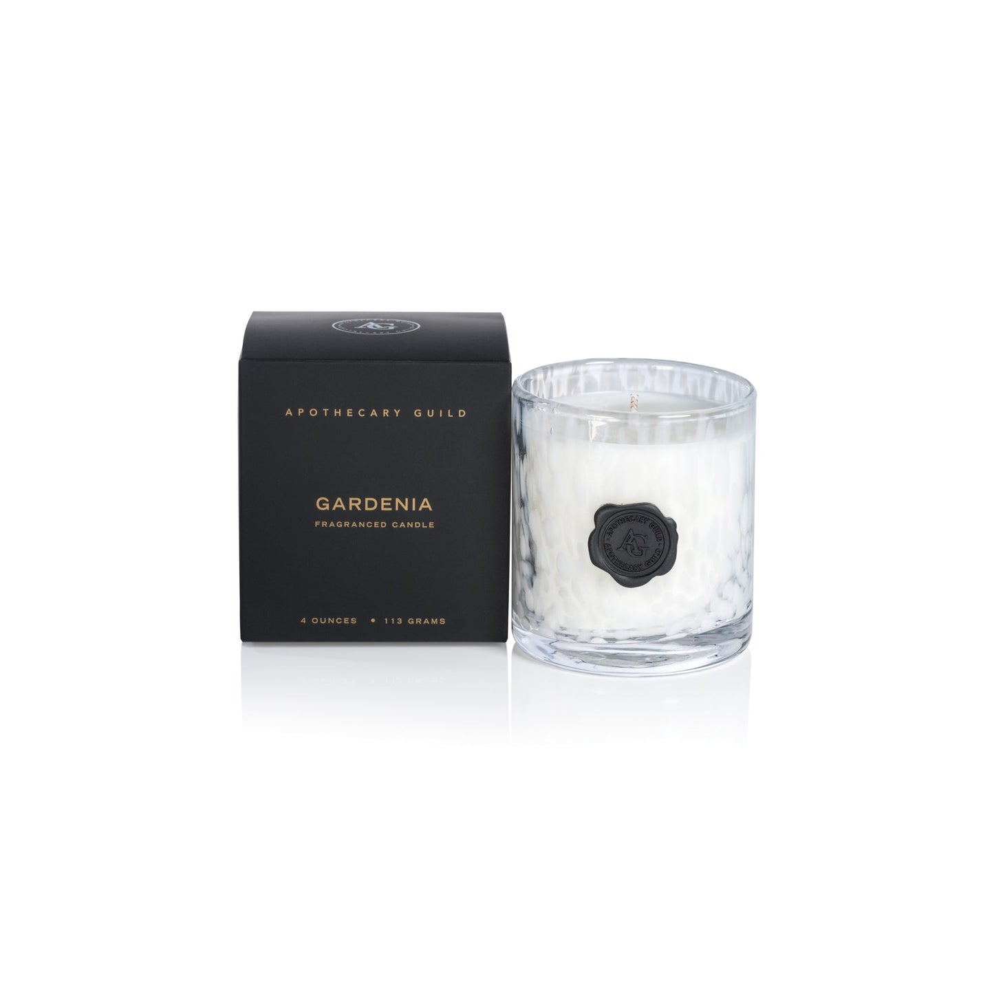 AG Opal Glass Candle - White - Gardenia - Candles by Carlyle Avenue
