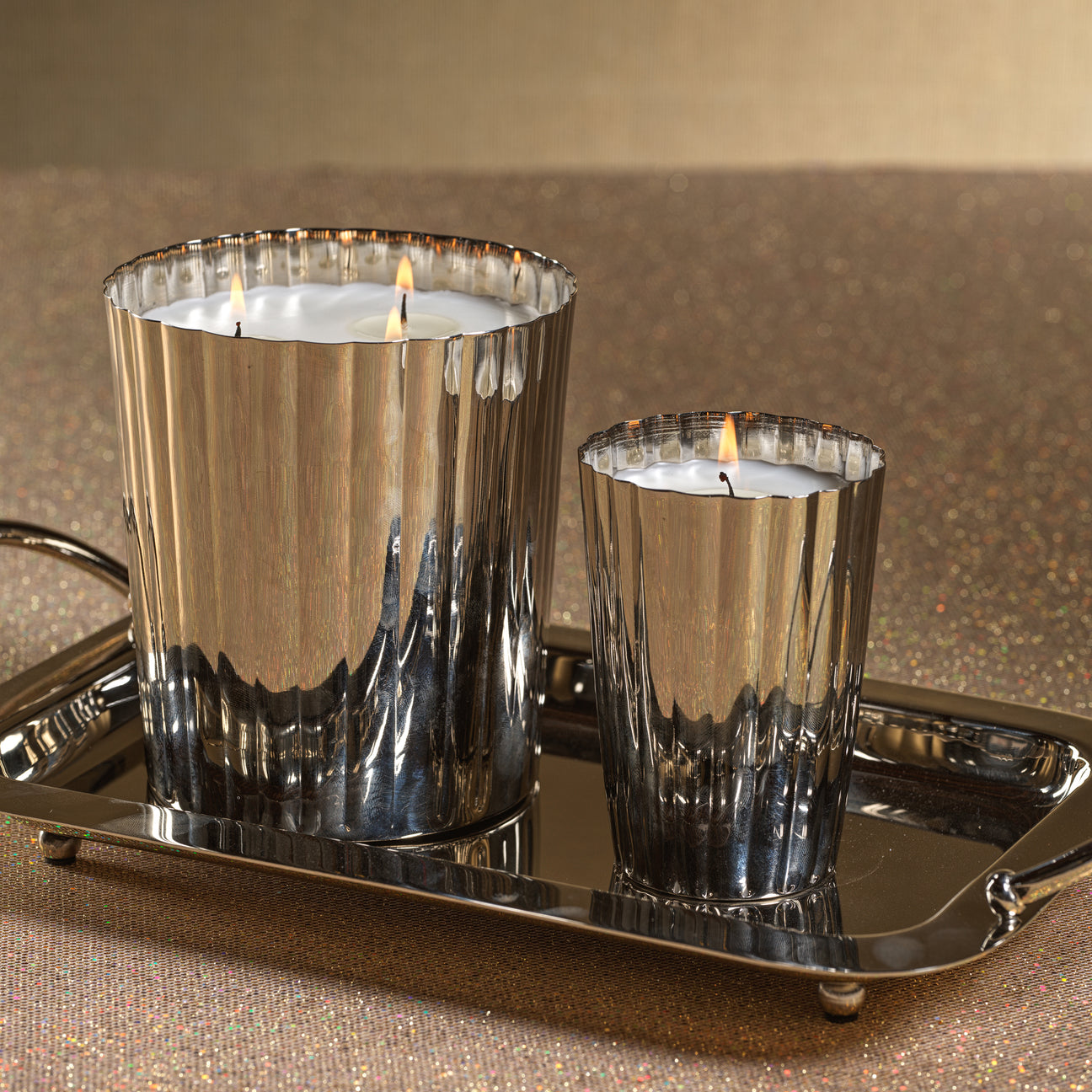 Vendôme Scented Tumbler Candle - Silver - Candles by Carlyle Avenue