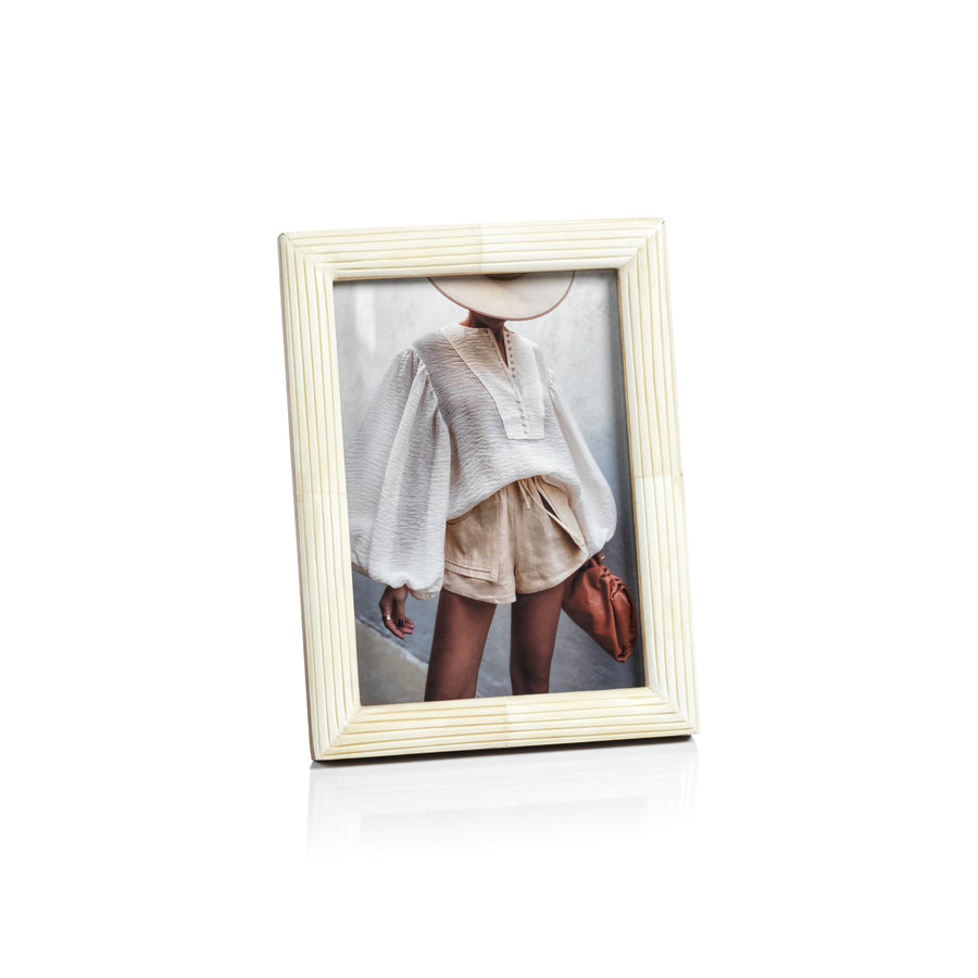 Palomar Etched White Bone Photo Frame - Picture Frames by Carlyle Avenue