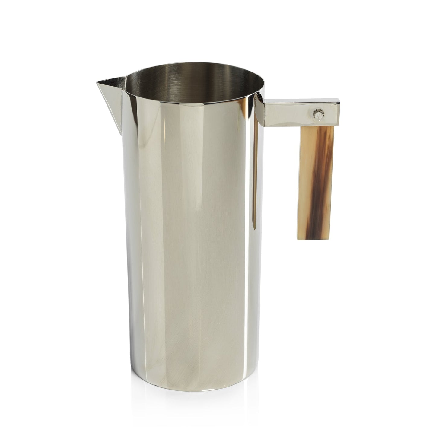 The Beaumont Nickel Pitcher with Horn Handle - Drinkware by Carlyle Avenue
