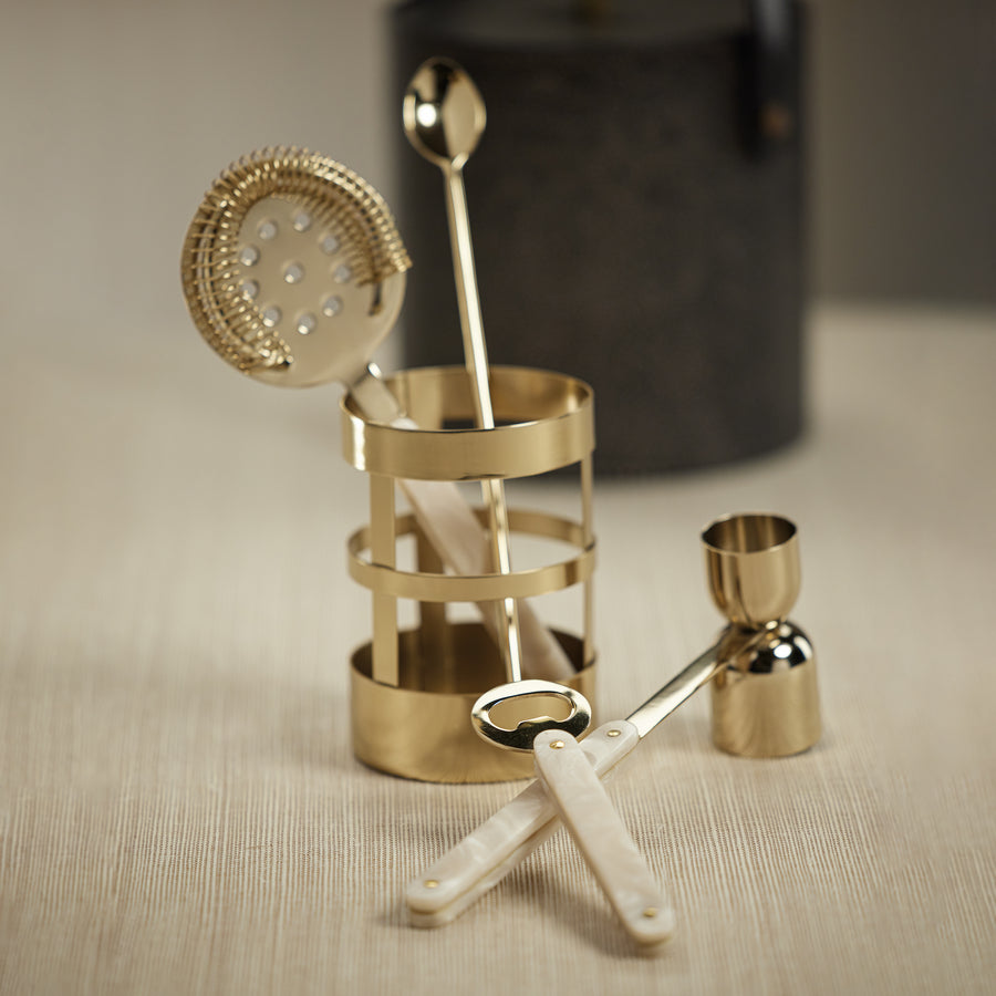 Knightsbridge 5 Piece Bar Set - Gold - Barware by Carlyle Avenue