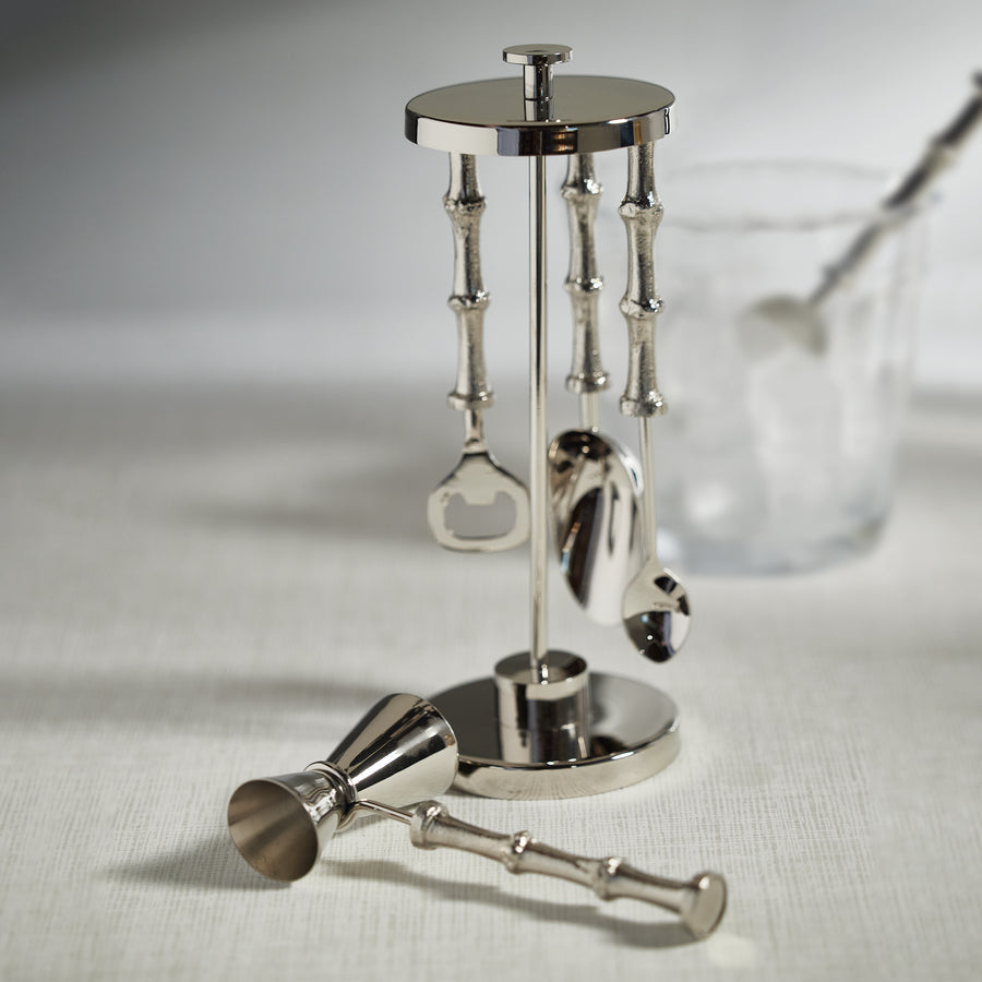 Bamboo 5 Piece Bar Tool Set - Barware by Carlyle Avenue