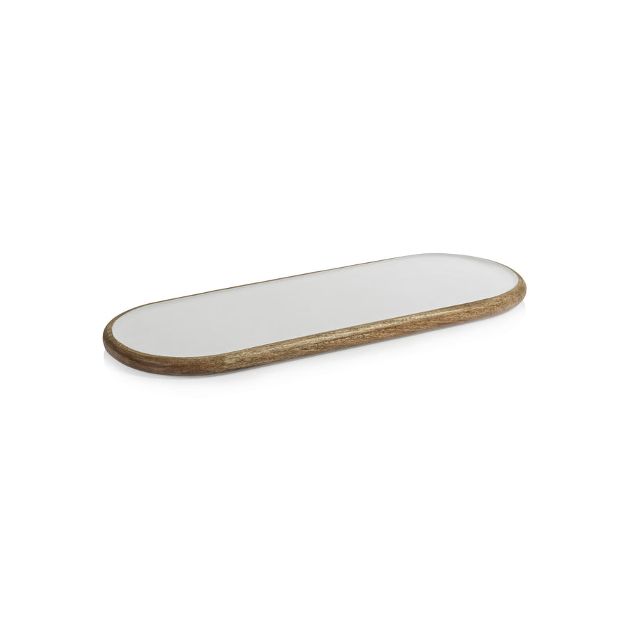 Maresias Mango Wood Oval Serving Tray / Platter - Trays by Carlyle Avenue