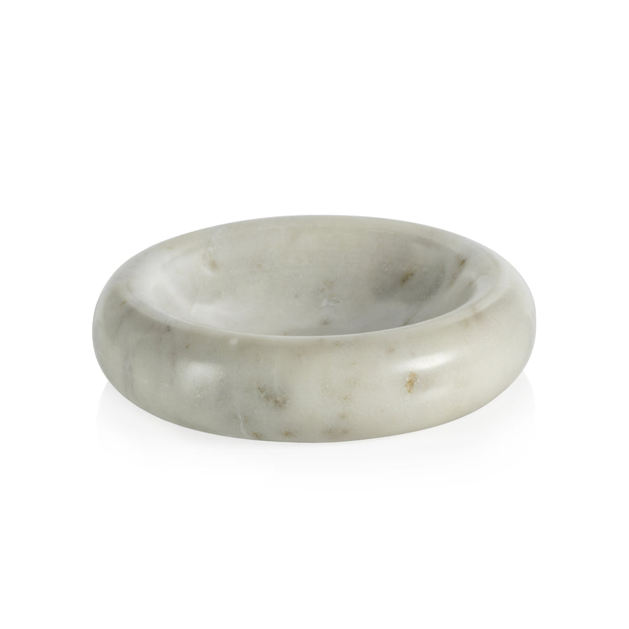 Curved Round Marble Bowl - Decorative Bowls by Carlyle Avenue