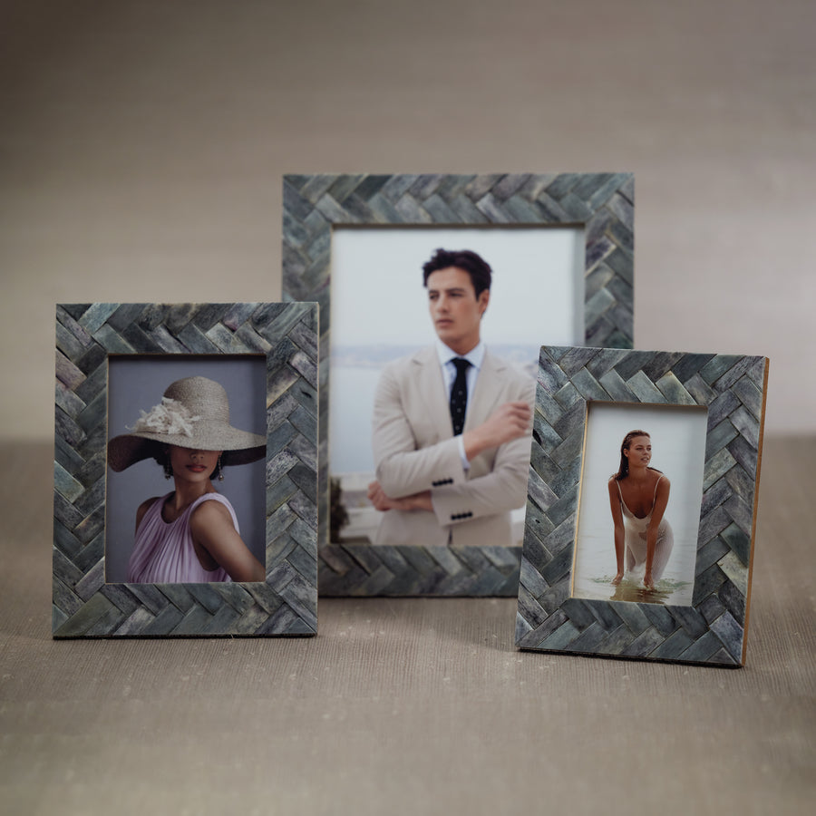 Mayfair Woven Bone Photo Frame - Picture Frames by Carlyle Avenue
