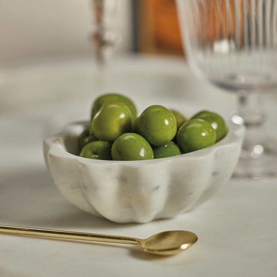 Scalloped Marble Condiment Bowl - Decorative Bowls by Carlyle Avenue
