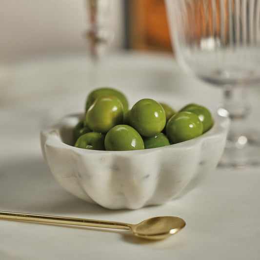 Scalloped Marble Condiment Bowl - Decorative Bowls by Carlyle Avenue
