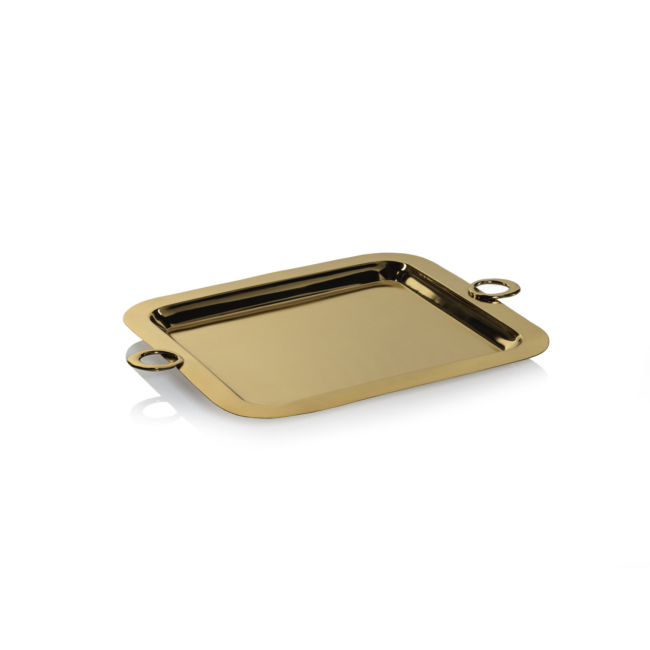 Bacardi Polished Brass Serving Tray - Gold