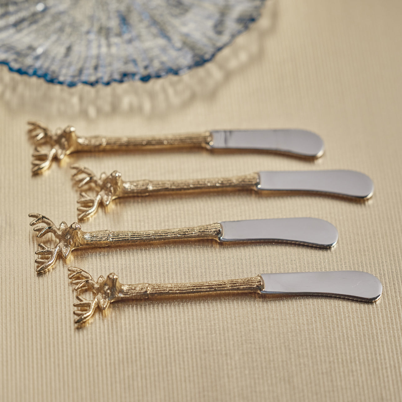 Set of 4 Stag's Head Butter Knives - Tableware by Carlyle Avenue