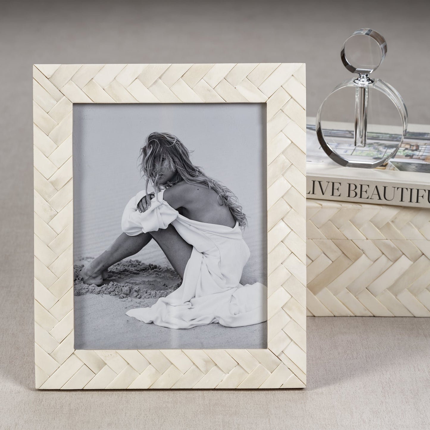 Bone Braided Photo Frame - Picture Frames by Carlyle Avenue