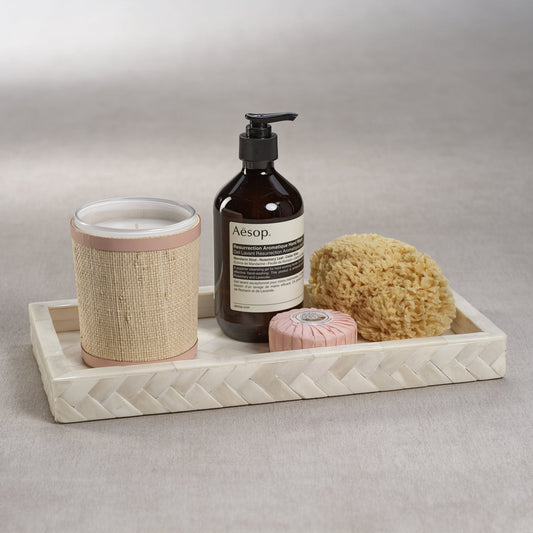 Bone Braided Tray - Small - Trays by Carlyle Avenue