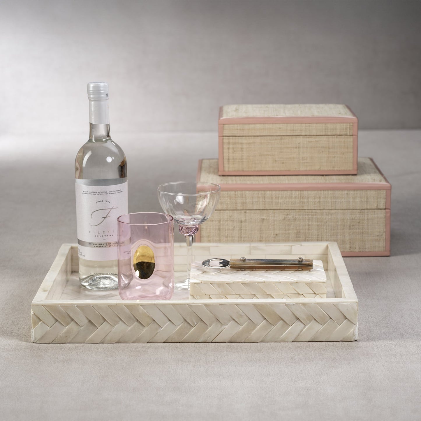 Bone Braided Tray - Medium - Trays by Carlyle Avenue