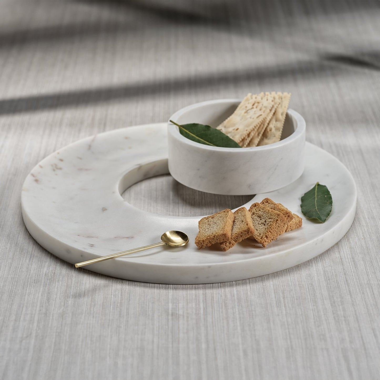 Marbella Marble Chip and Dip Server - Serveware by Carlyle Avenue