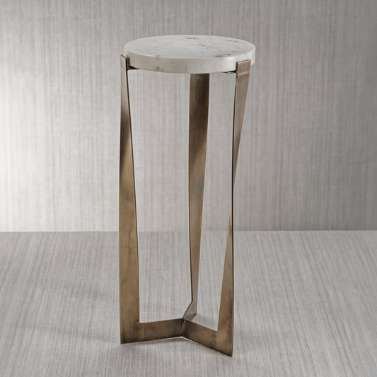 Costa Marble on Antique Brass Cocktail Table - Furniture by Carlyle Avenue