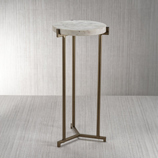 Rica Marble on Antique Brass Cocktail Table - Furniture by Carlyle Avenue