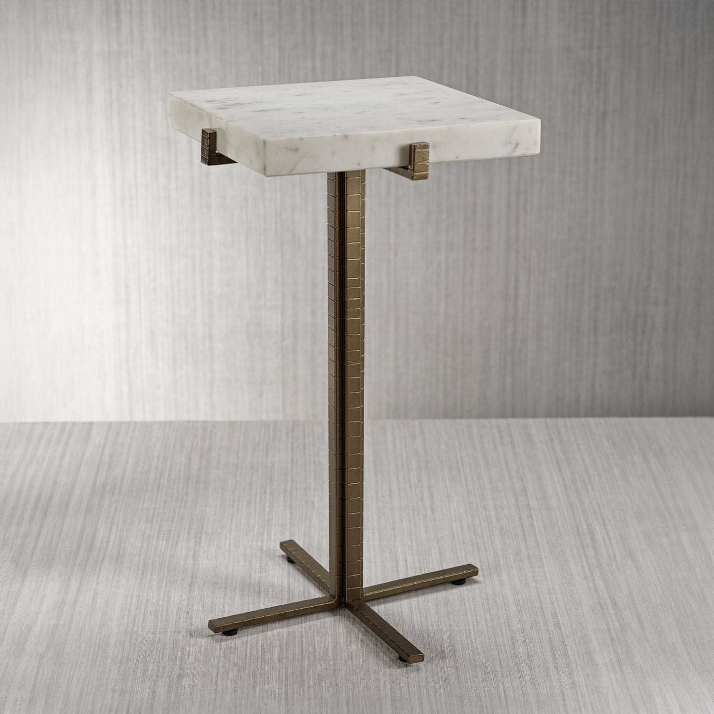 Mayfair Marble on Antique Brass Side Table - Furniture by Carlyle Avenue